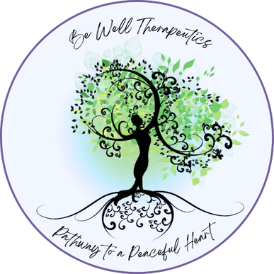 Be Well Therapeutics logo with soft ocean horizon