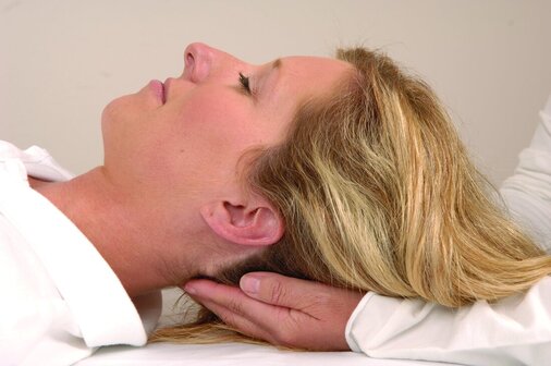 Picture of person receiving craniosacral therapy